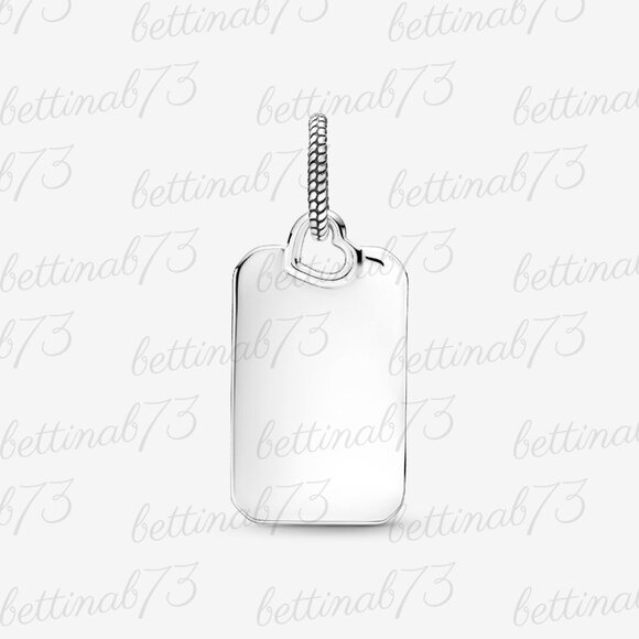 Pandora Engravable Rectangle Tag Pendant - Picture 3 of 6